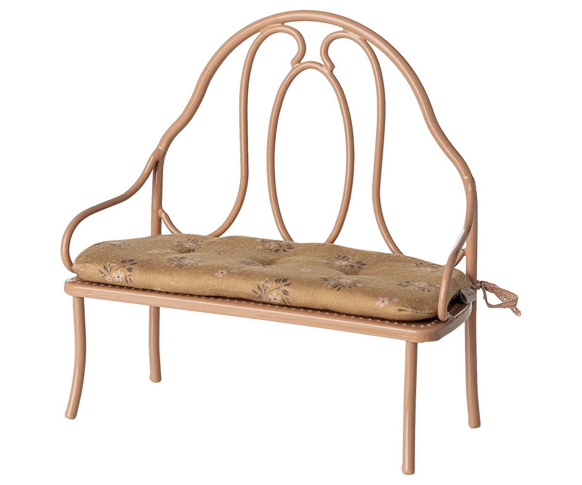 Maileg Vintage Bench, Mini - Dark Powder