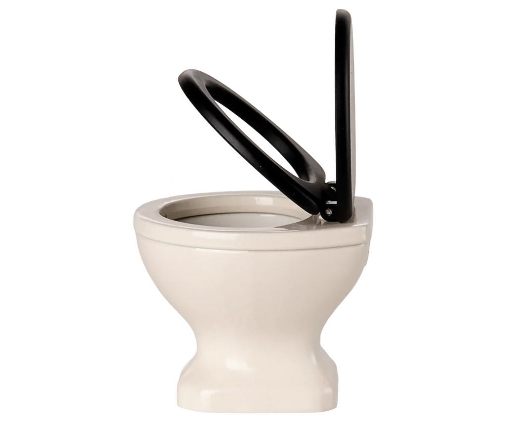 Maileg Small Toilet, Mouse Size - Off White