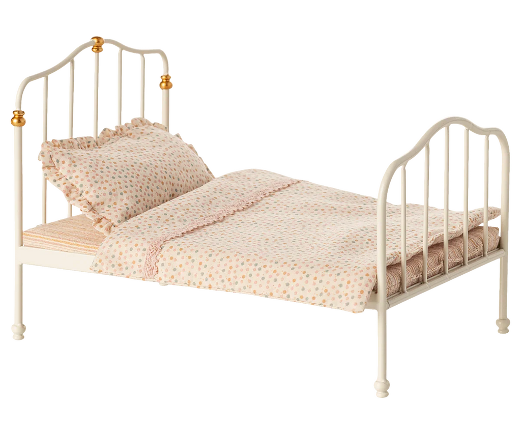 Maileg Vintage Bed, Mouse Size - Off White