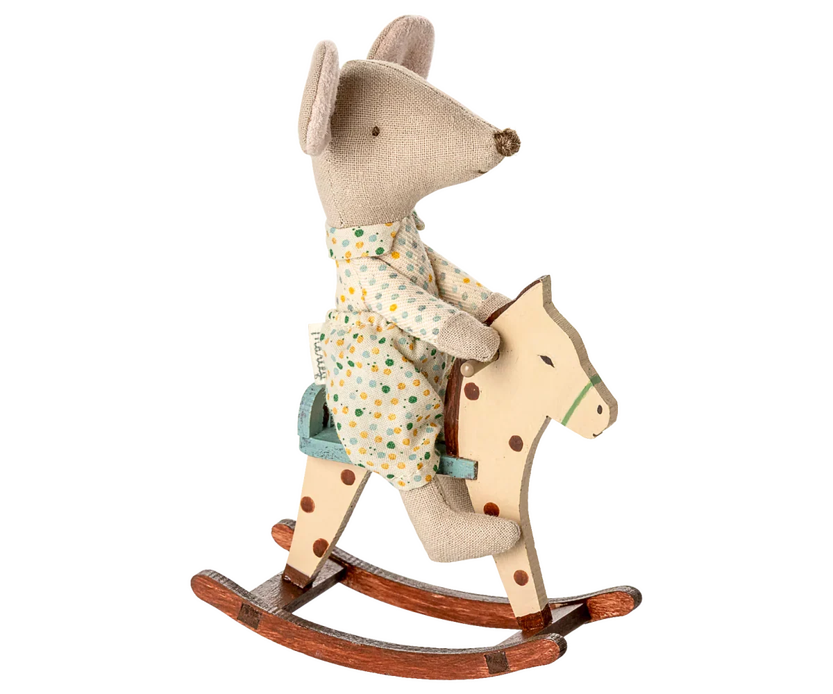 Maileg Rocking Horse, Mouse - Spotted