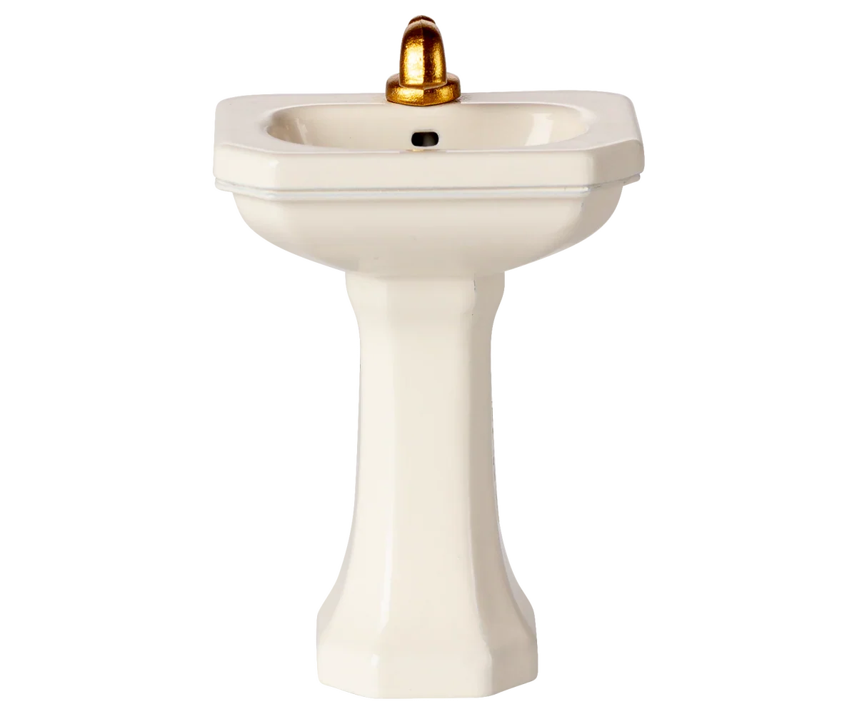 Maileg Bathroom Sink, Mouse Size - Off White