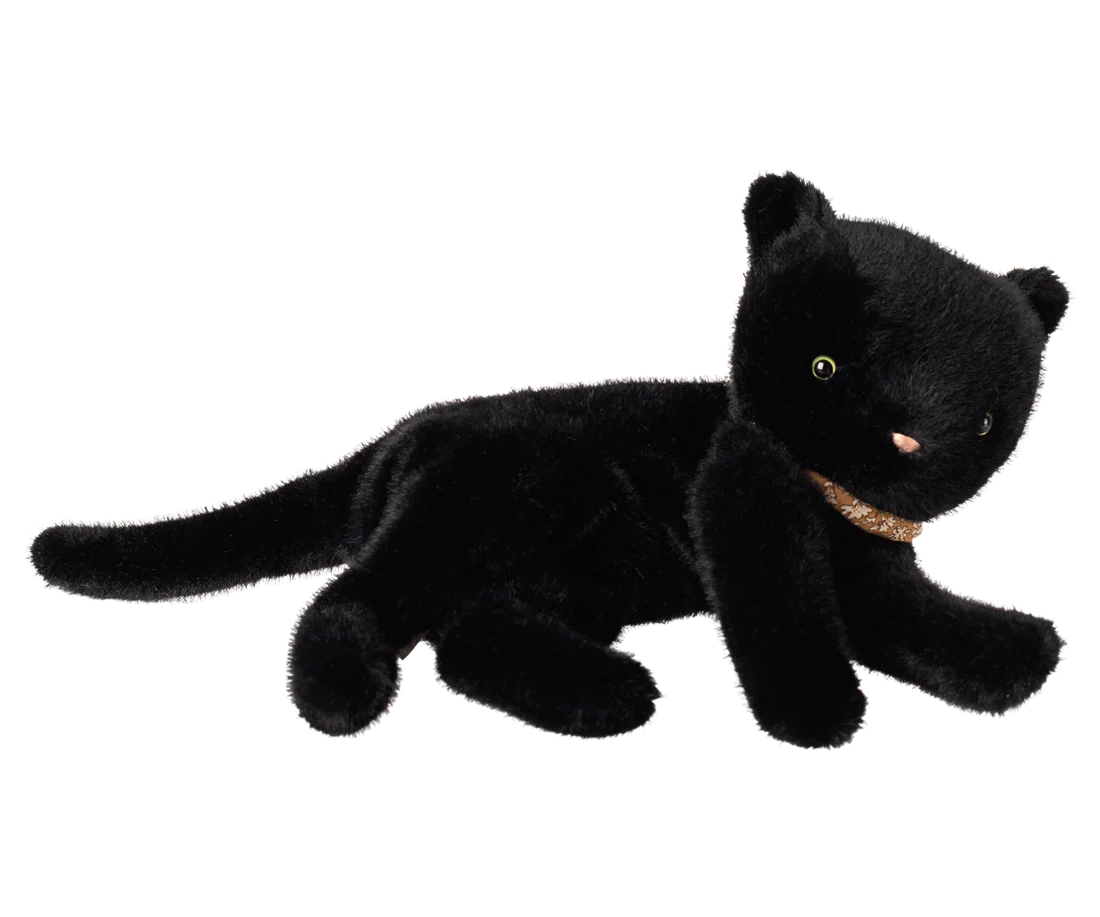 Maileg Sleeping Kitten Plush, Medium - Black