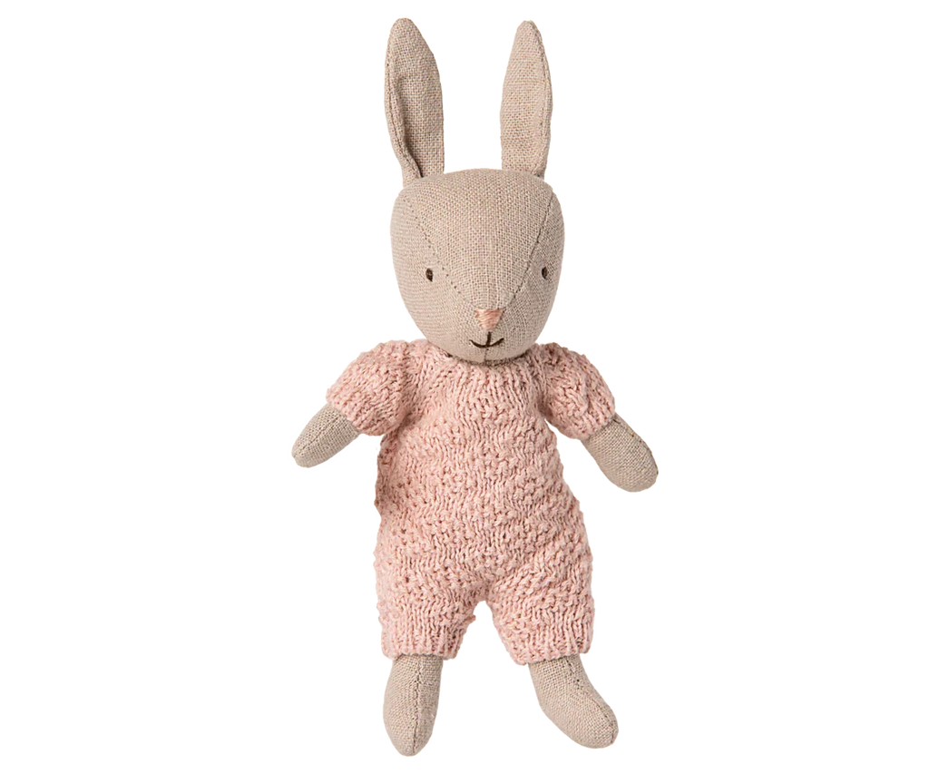 Maileg Extra Clothing: Knitted Suit, Micro - Rose for Micro Bunny