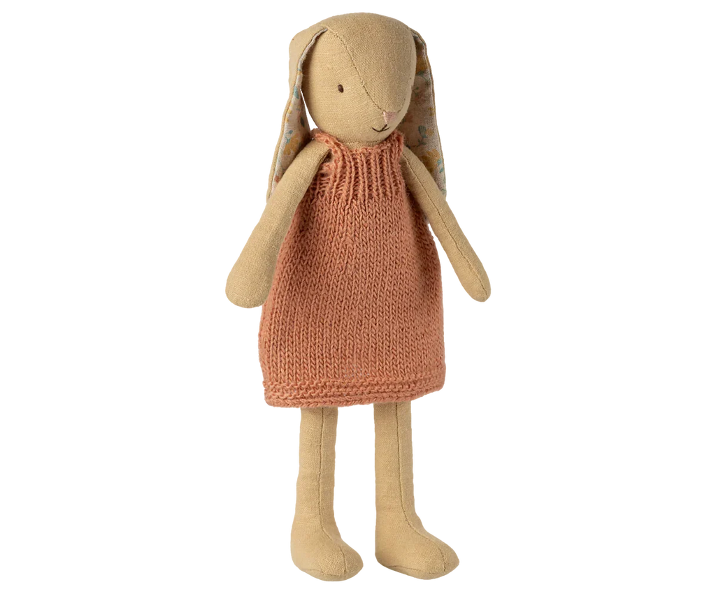 Maileg Bunny, Size 2 - Cream Yellow - Knitted Dress