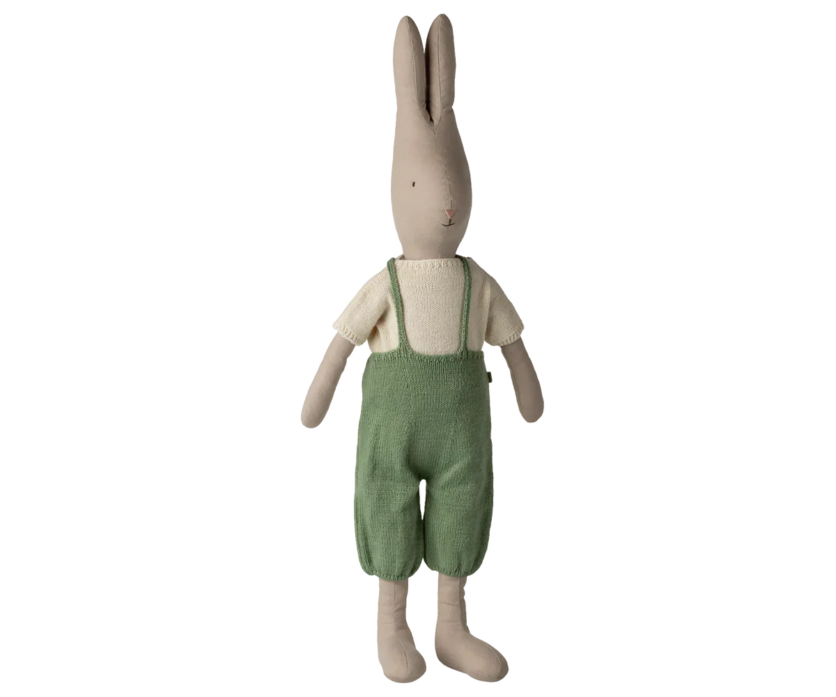 Maileg Rabbit, Size 5 - Classic - Knitted Shirt and Overall