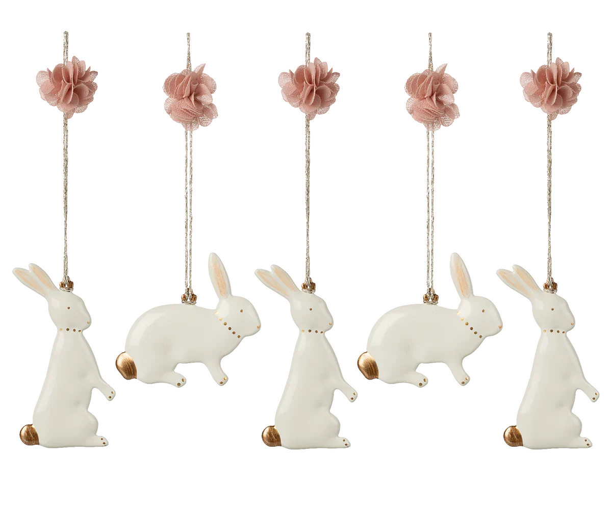 Maileg Metal Ornament Set - Easter Bunny