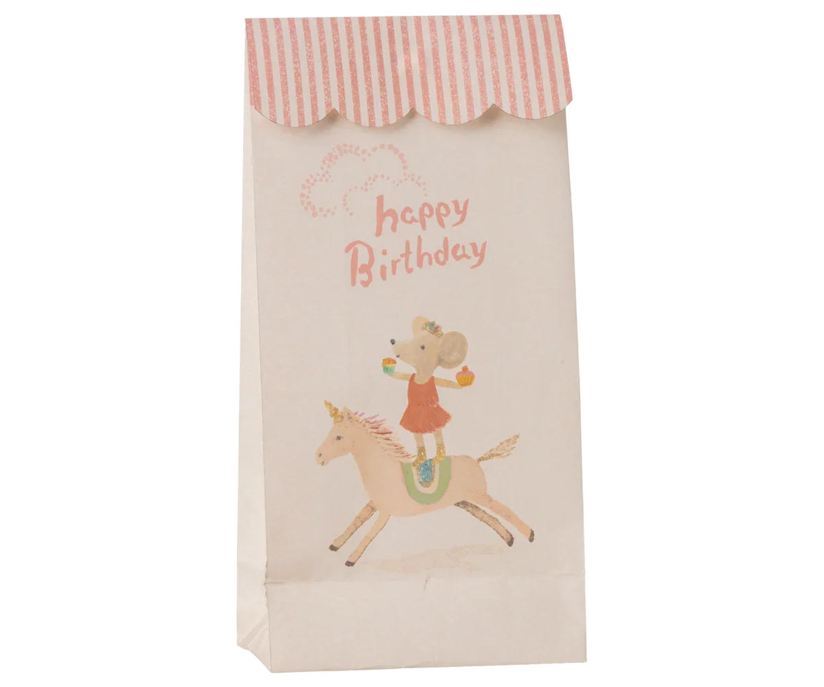 Maileg Goodie Bags - Happy Birthday - Unicorn - 12 Pieces