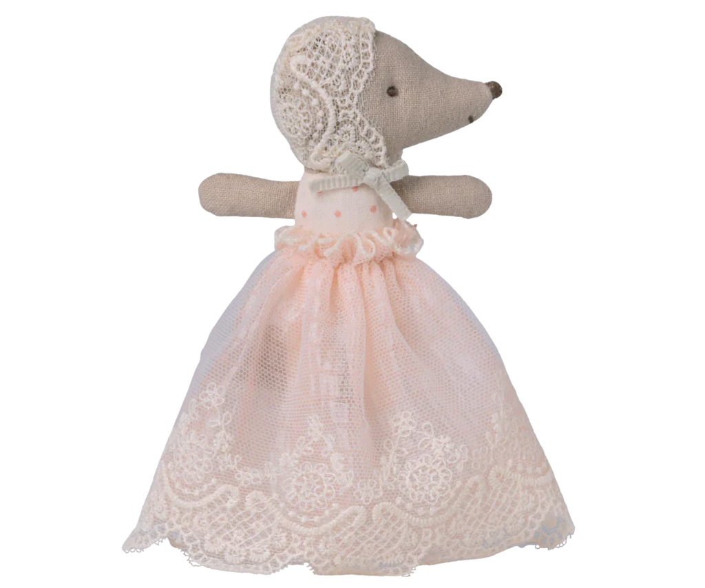 Maileg Baby Mouse in Gown - Powder