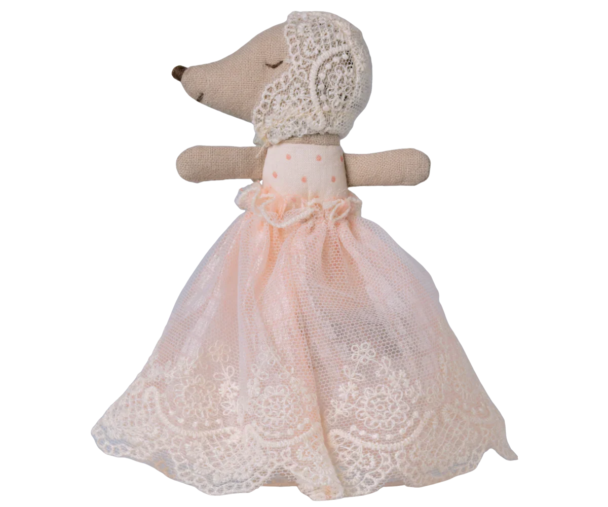 Maileg Baby Mouse in Gown - Powder