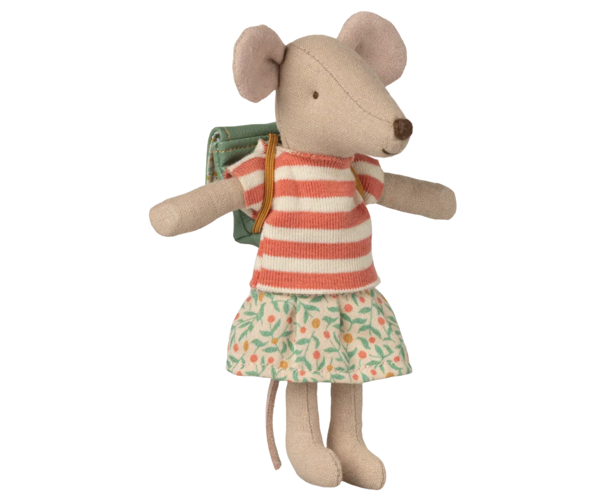 Maileg Clothes and Bag, Big Sister Mouse - Green