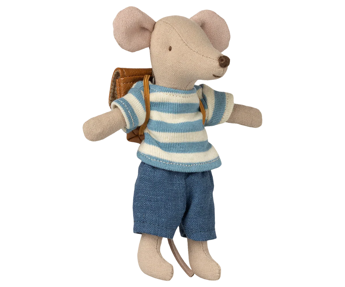 Maileg Clothes and Bag, Big Brother Mouse - Brown