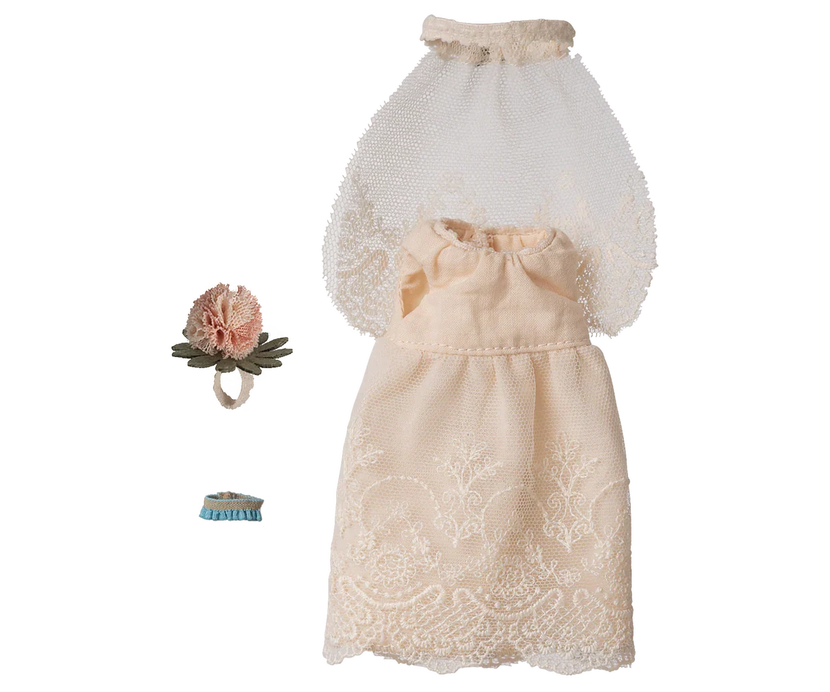 Maileg Wedding Dress, Mum Mouse