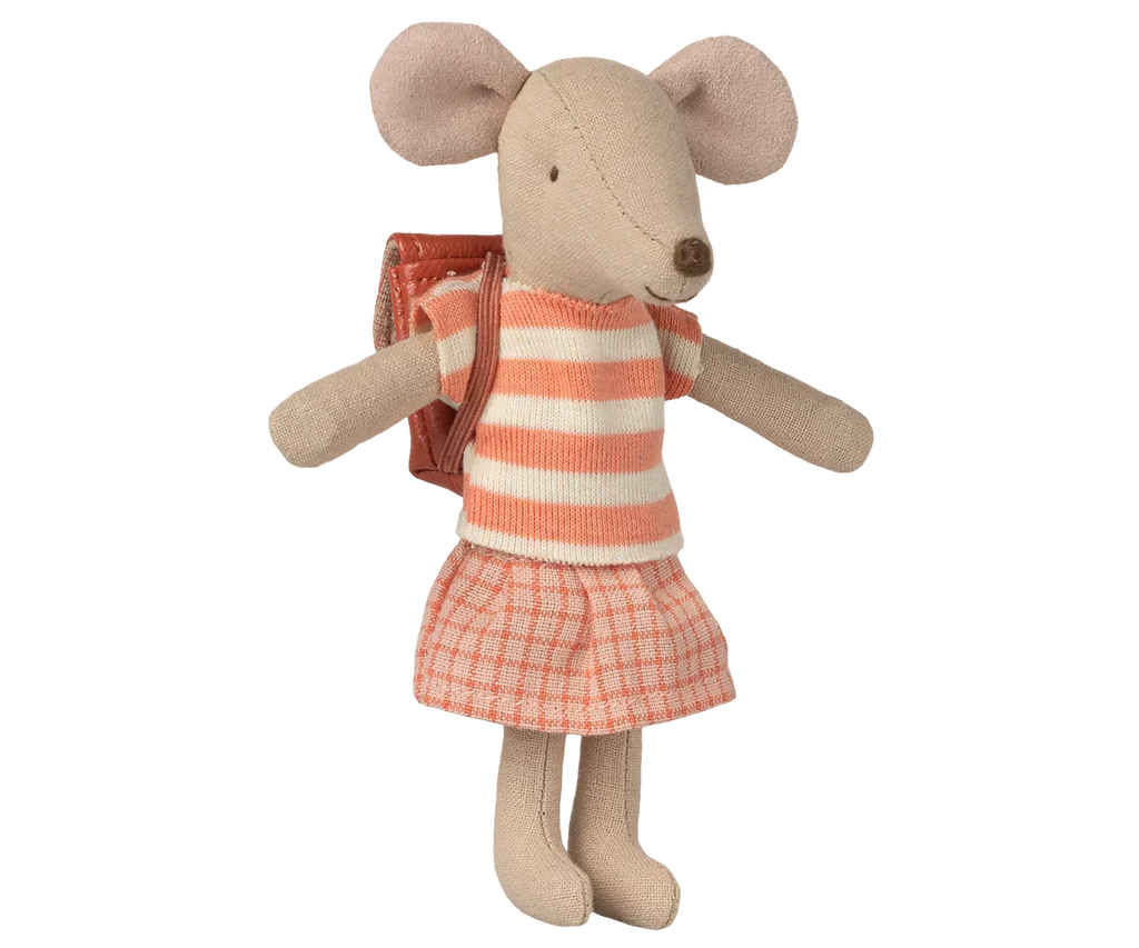 Maileg Tricycle Mouse, Big Sister - Coral