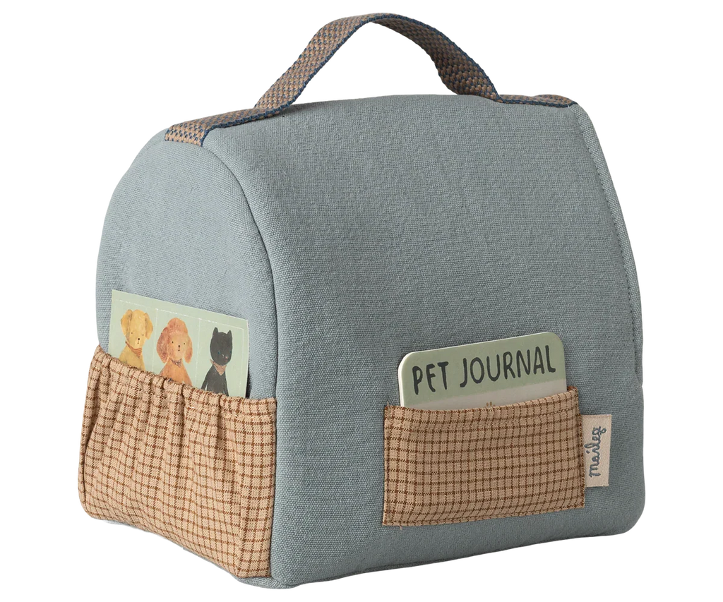Maileg Pet Carrier - Dusty Blue