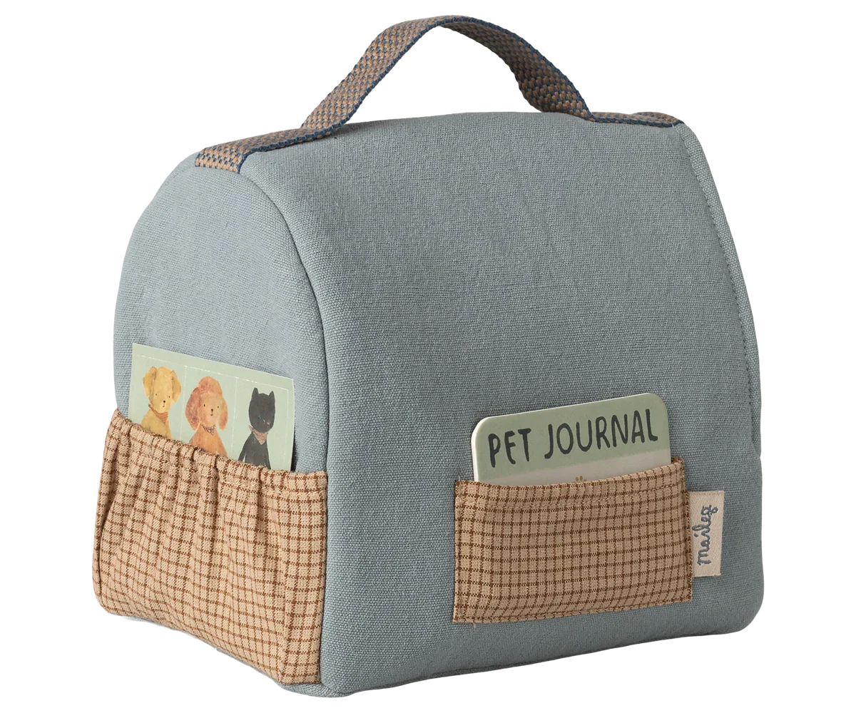 Maileg Pet Carrier - Dusty Blue