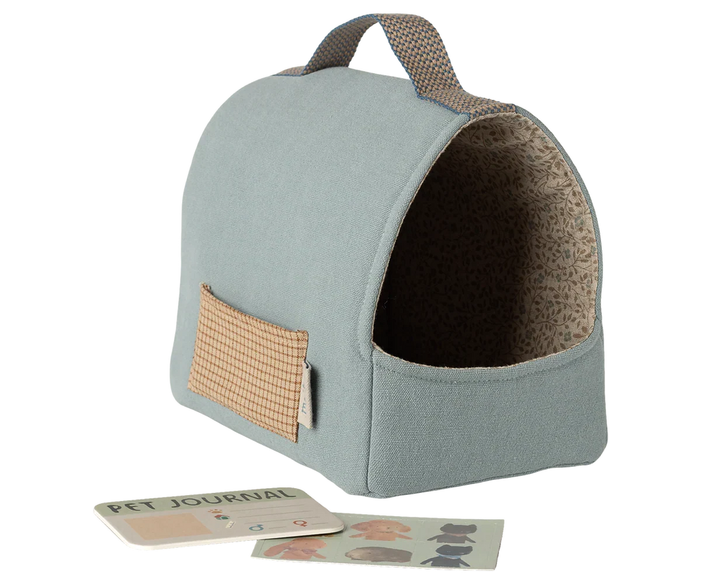 Maileg Pet Carrier - Dusty Blue