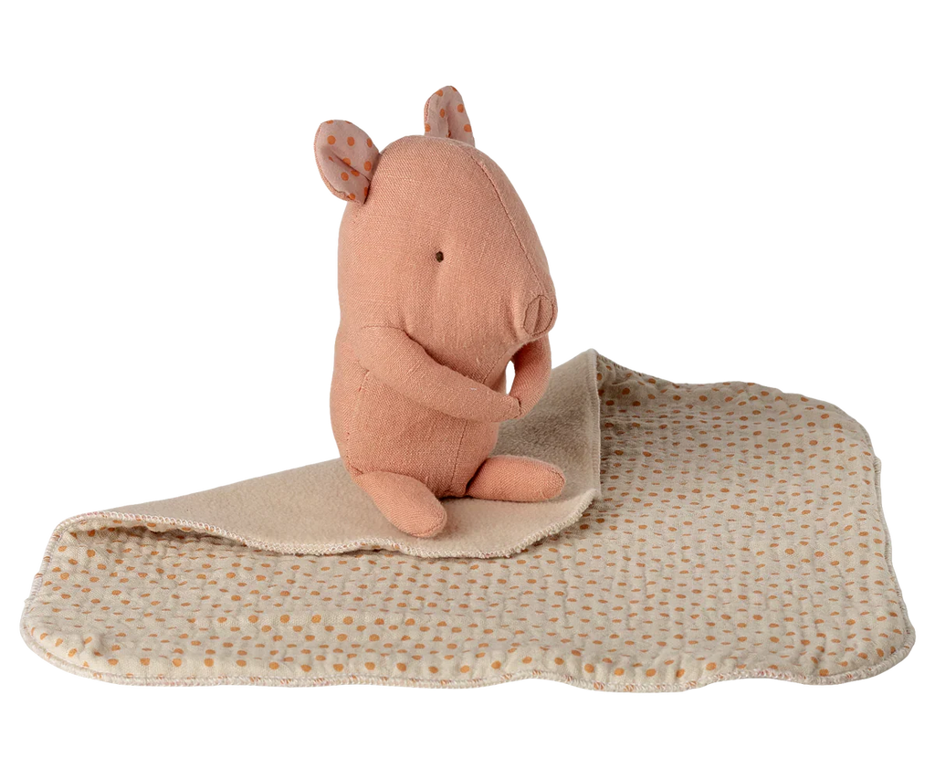 Maileg Lullaby Friends, Pig, Mini - Rose
