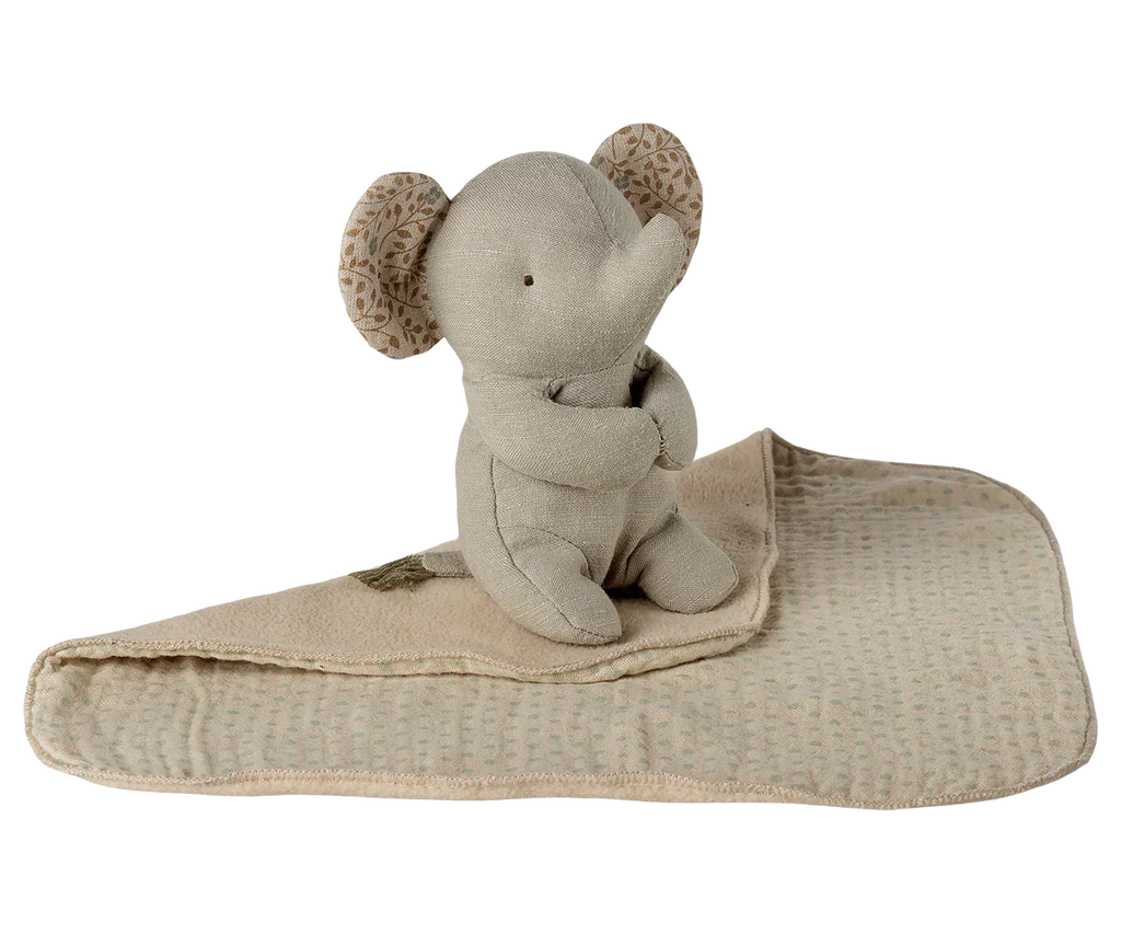 Maileg Lullaby Friends, Elephant, Mini - Iron Grey