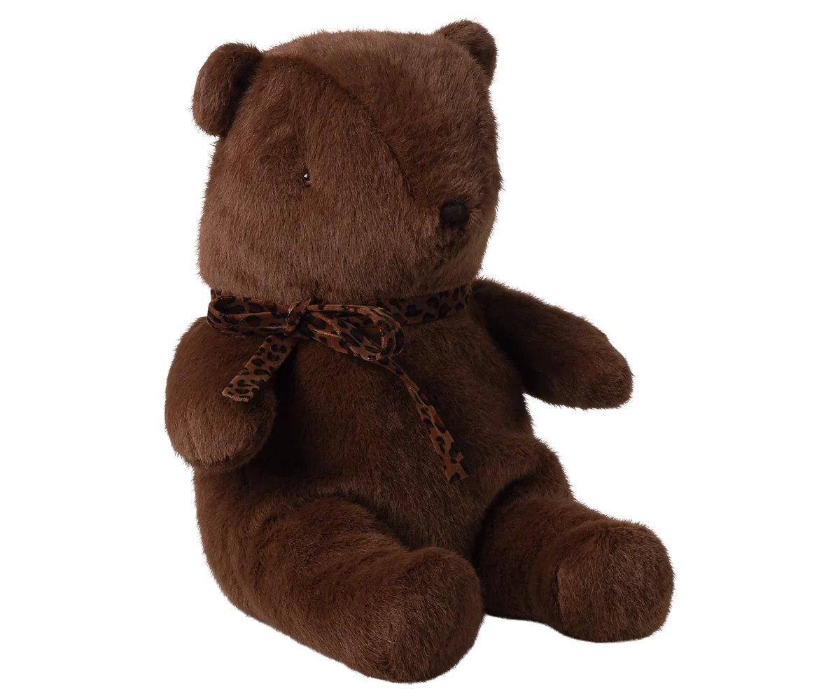 Maileg Teddy Bear Plush, Medium - Dark Chocolate