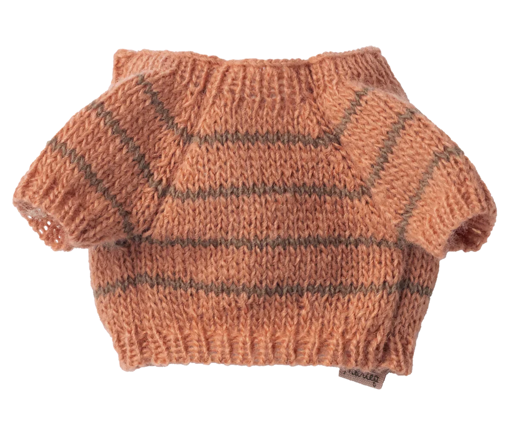 Maileg Knitted Puppy Sweater - Coral