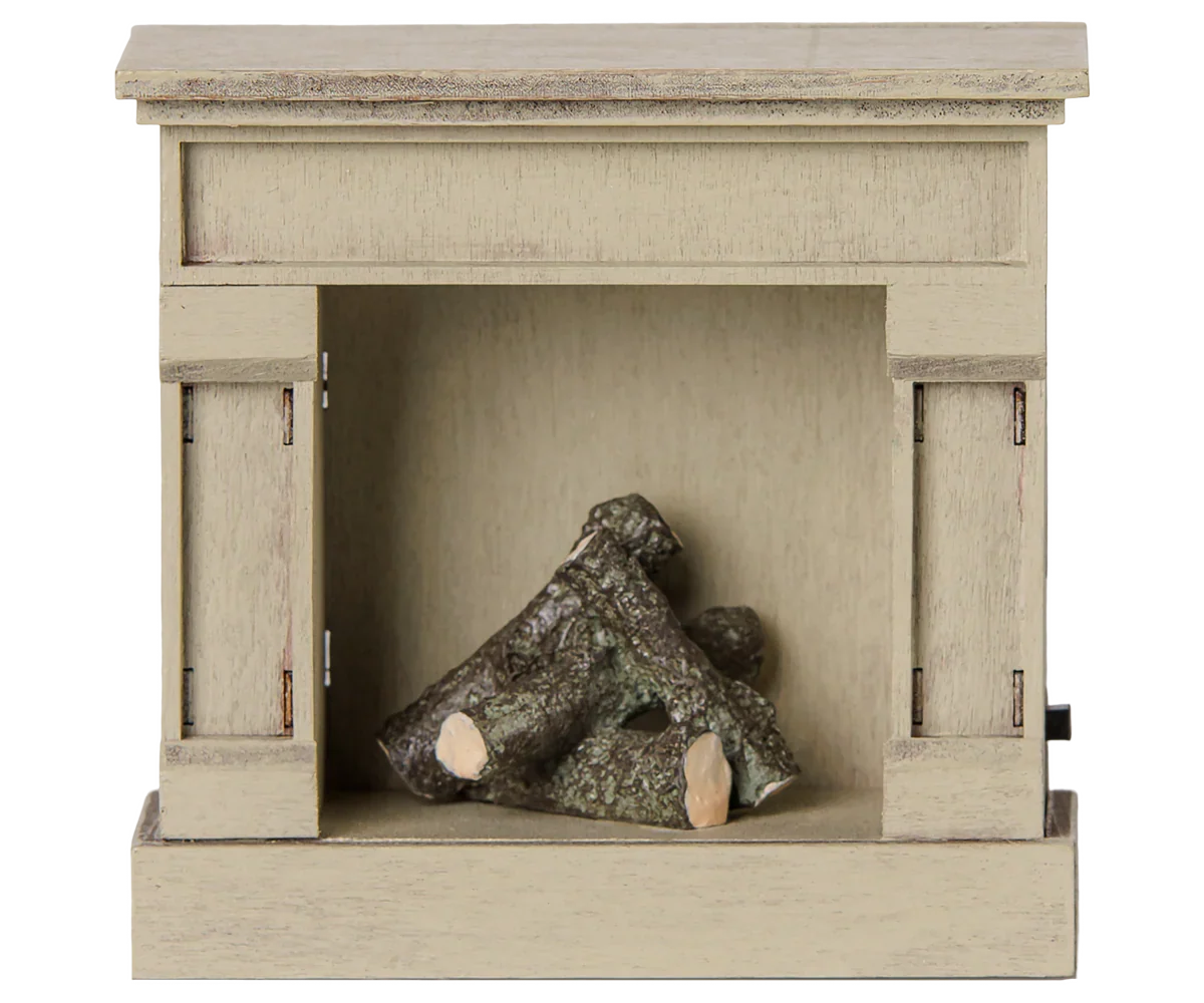 Maileg Fireplace, Mouse Size - Off White