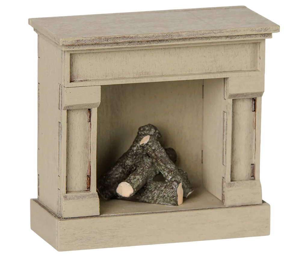 Maileg Fireplace, Mouse Size - Off White