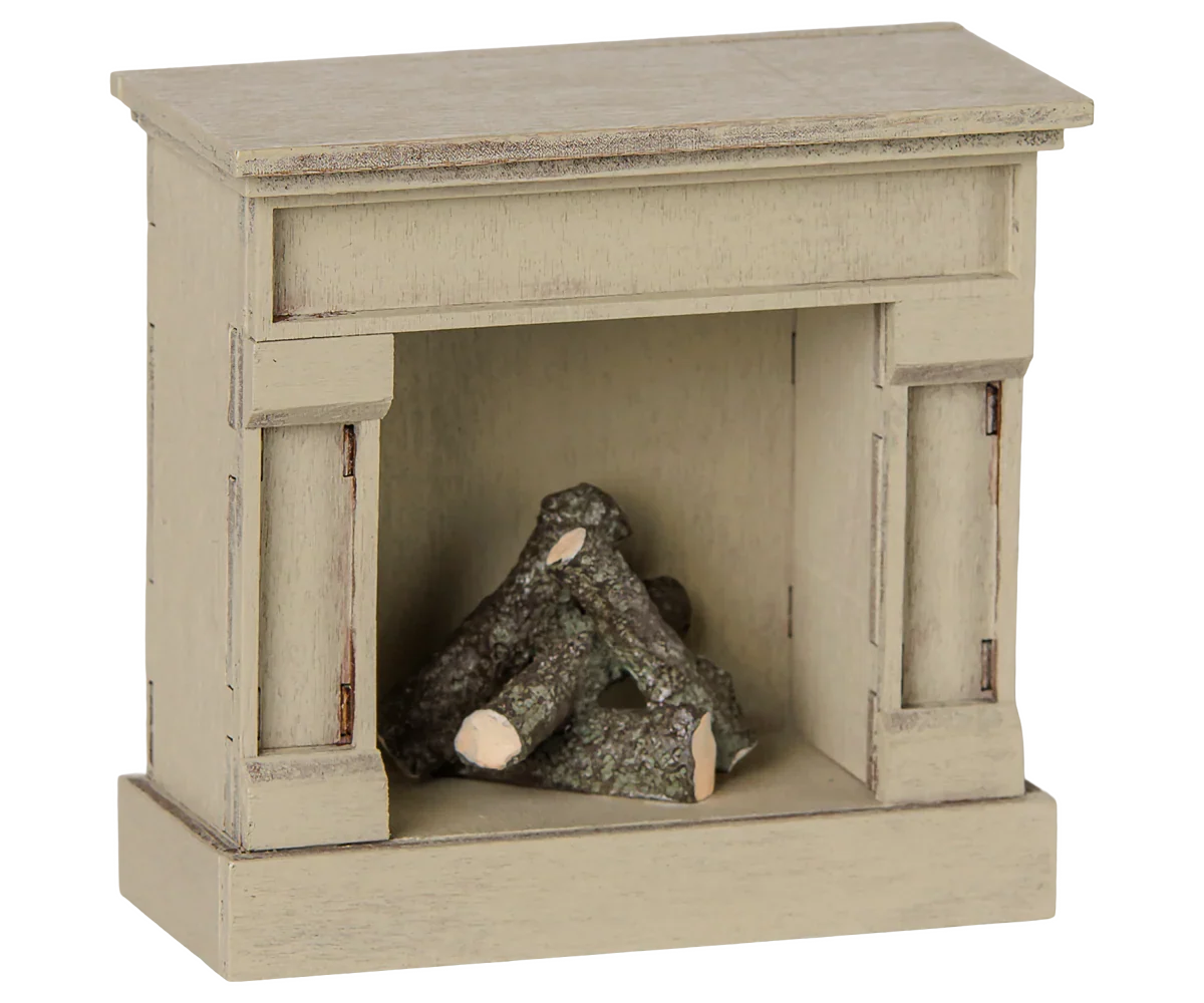 Maileg Fireplace, Mouse Size - Off White
