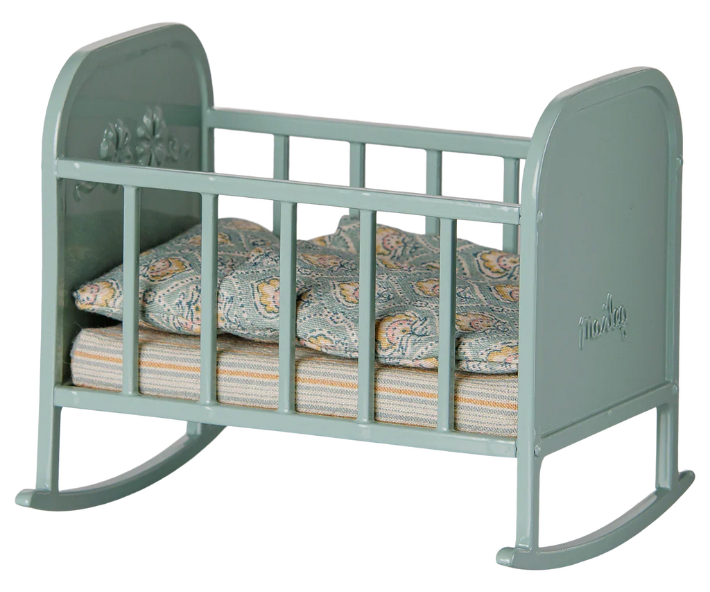 Maileg Cradle, My - Blue Mint