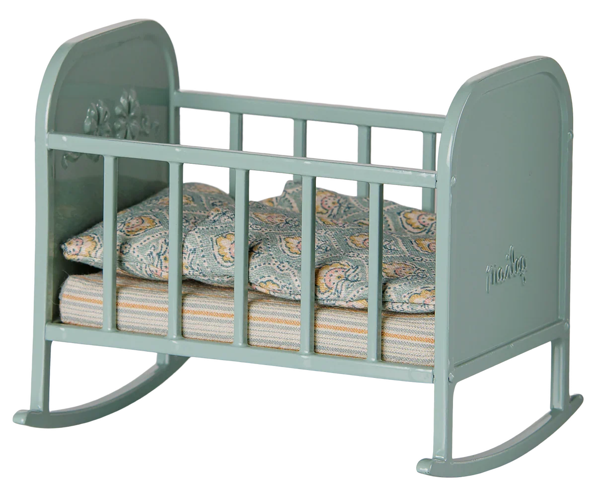 Maileg Cradle, My - Blue Mint