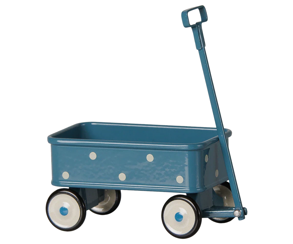 PRE-ORDER: Maileg Wagon, Mouse - Blue (Estimated Arrival Mid September)