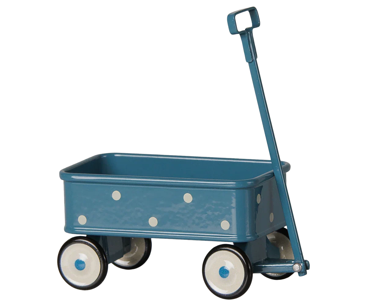 PRE-ORDER: Maileg Wagon, Mouse - Blue (Estimated Arrival Mid September)