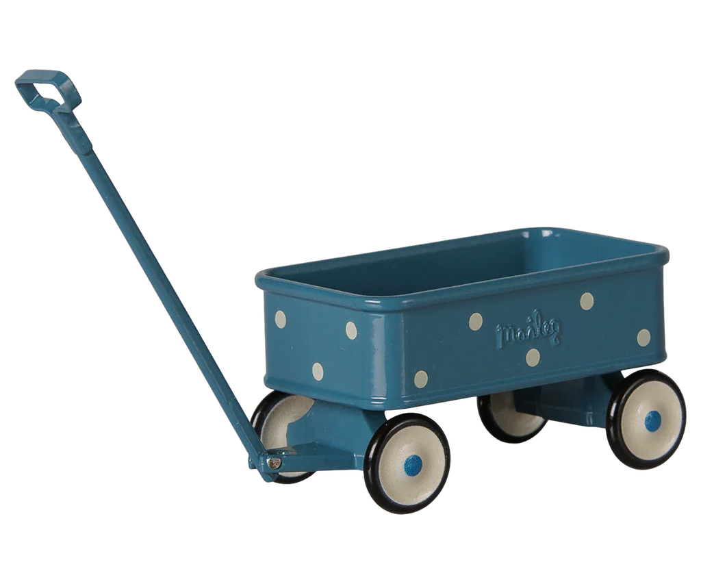 PRE-ORDER: Maileg Wagon, Mouse - Blue (Estimated Arrival Mid September)