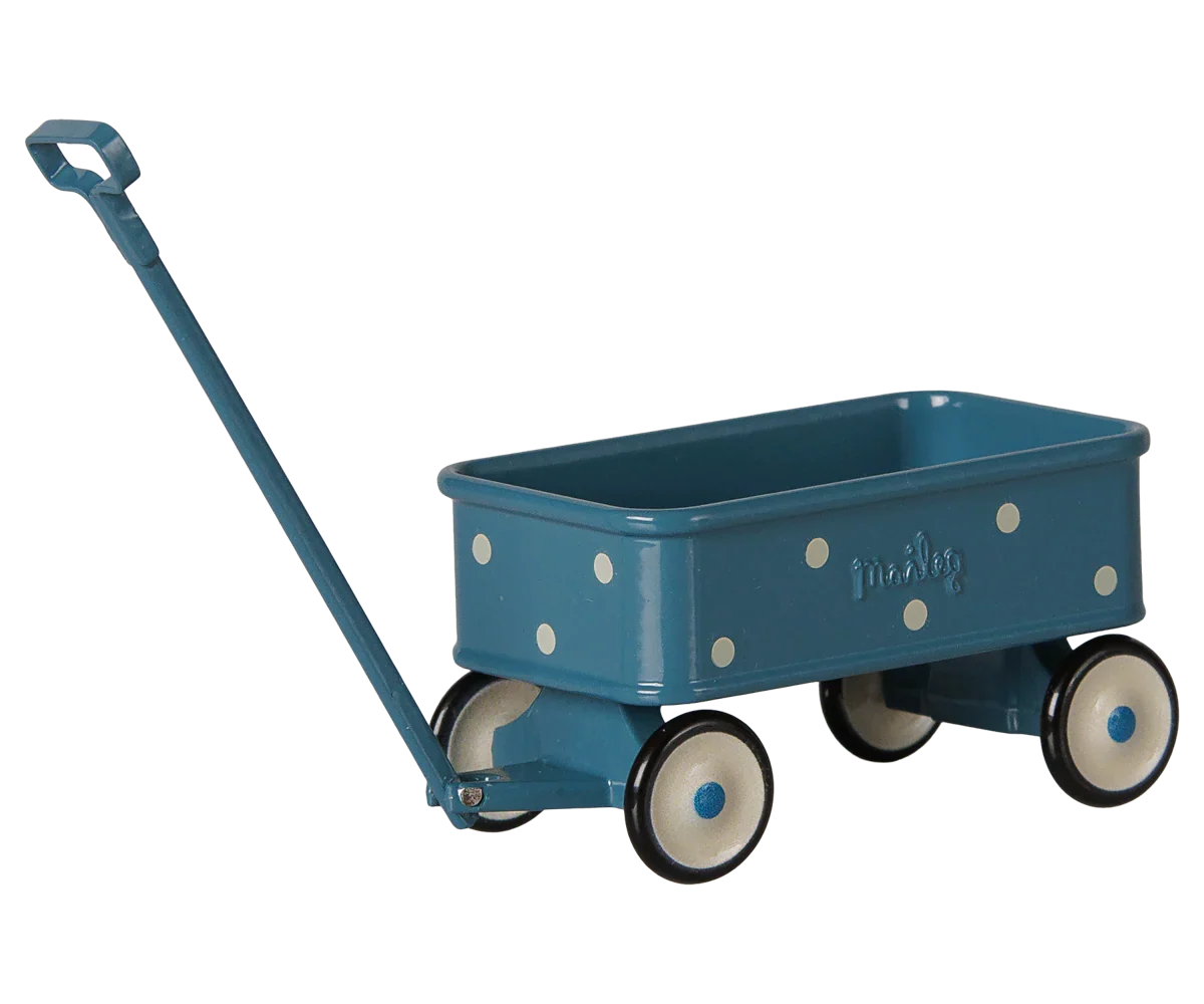 PRE-ORDER: Maileg Wagon, Mouse - Blue (Estimated Arrival Mid September)