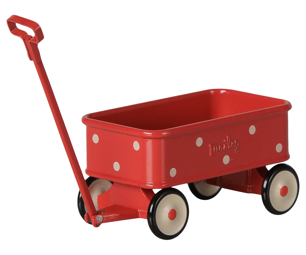 PRE-ORDER: Maileg Wagon, Mouse - Red (Estimated Arrival Mid September)