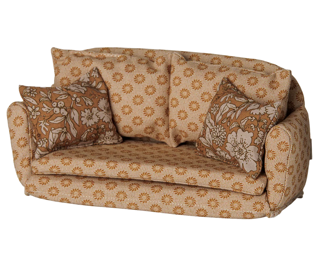 PRE-ORDER: Maileg Sofa Bed, Mouse, Large - Ocher (Estimated Arrival Early October)