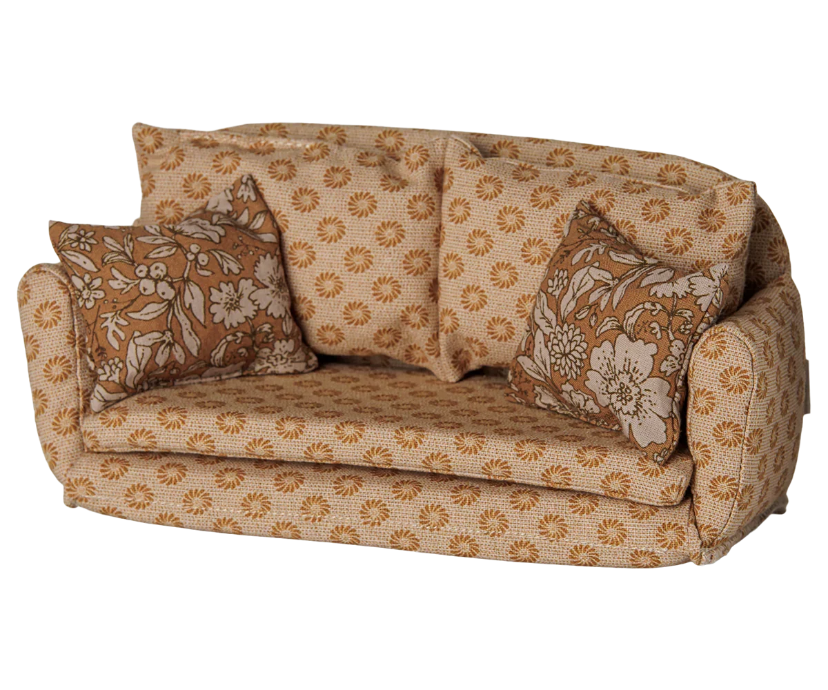 PRE-ORDER: Maileg Sofa Bed, Mouse, Large - Ocher (Estimated Arrival Early October)