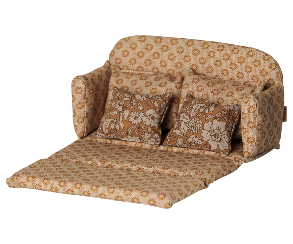 PRE-ORDER: Maileg Sofa Bed, Mouse, Large - Ocher (Estimated Arrival Early October)