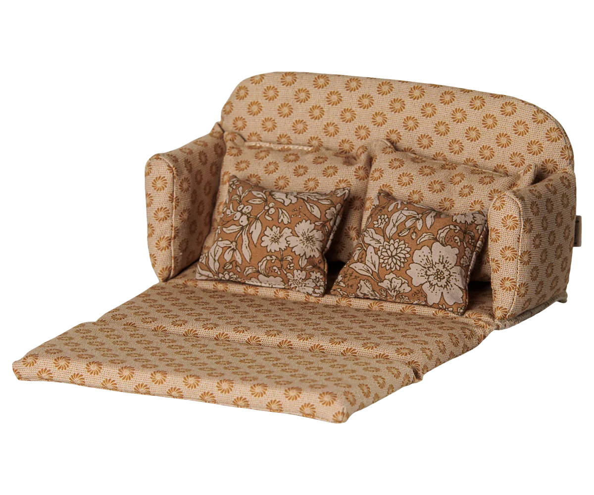 PRE-ORDER: Maileg Sofa Bed, Mouse, Large - Ocher (Estimated Arrival Early October)