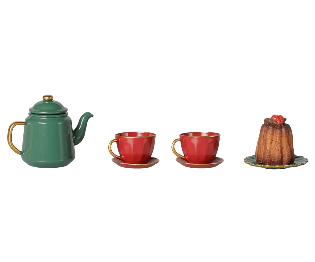 PRE-ORDER: Maileg Christmas Tea Party, Mouse - Red/Green (Estimated Arrival Early November)