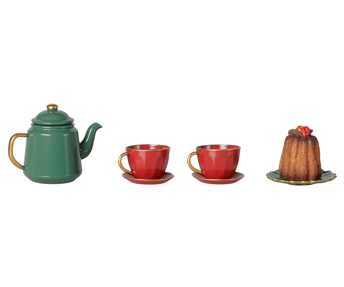 PRE-ORDER: Maileg Christmas Tea Party, Mouse - Red/Green (Estimated Arrival Early November)