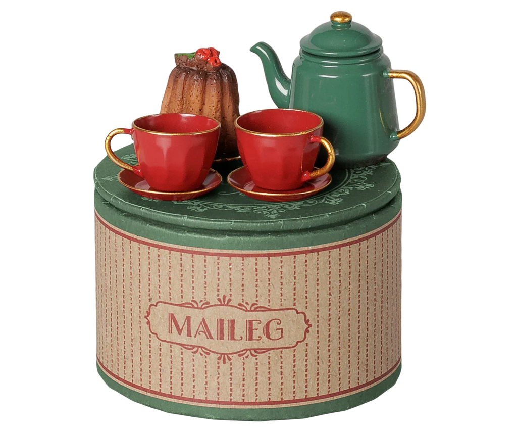 PRE-ORDER: Maileg Christmas Tea Party, Mouse - Red/Green (Estimated Arrival Early November)