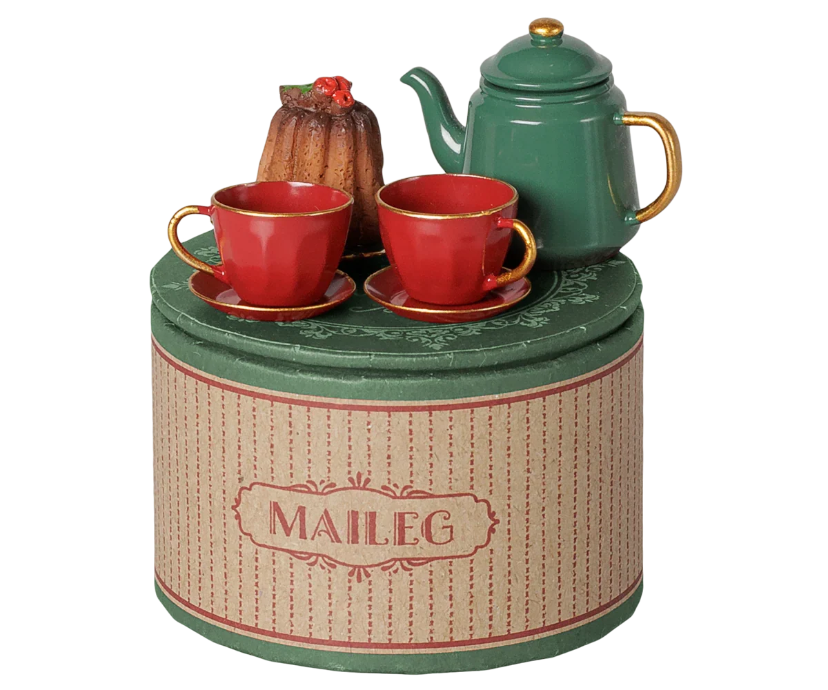 PRE-ORDER: Maileg Christmas Tea Party, Mouse - Red/Green (Estimated Arrival Early November)