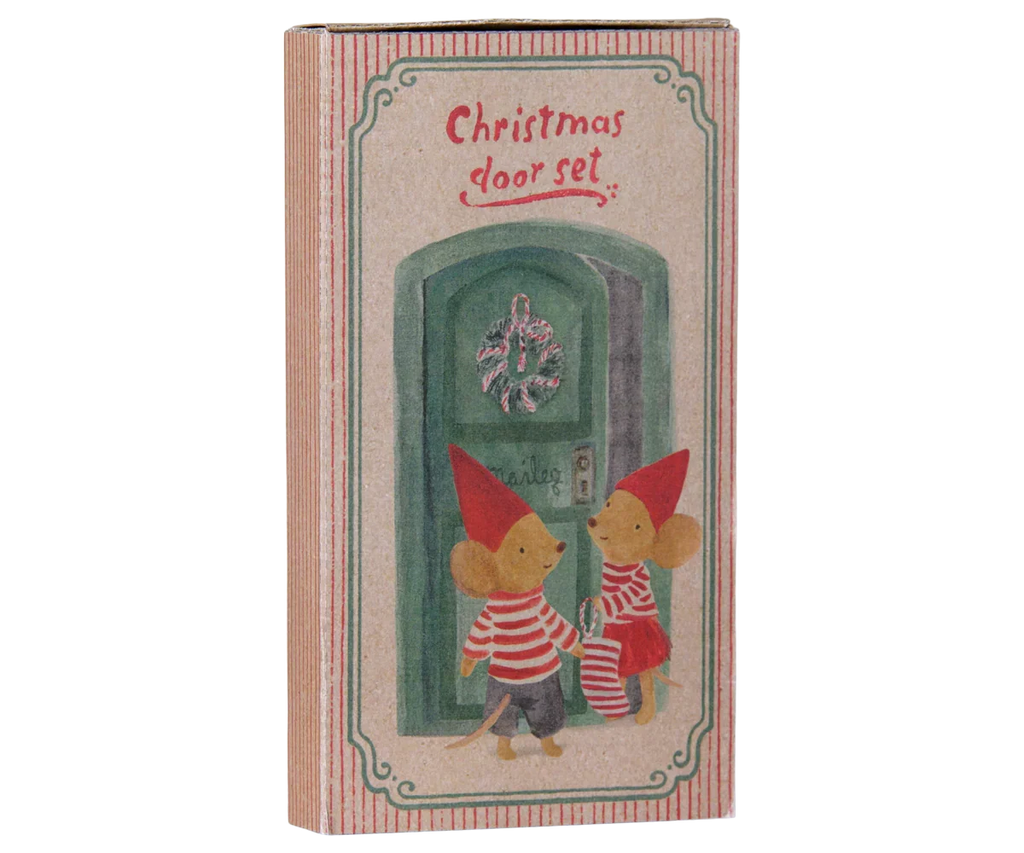 PRE-ORDER: Maileg Christmas Door Set, Mouse (Estimated Arrival Early November)
