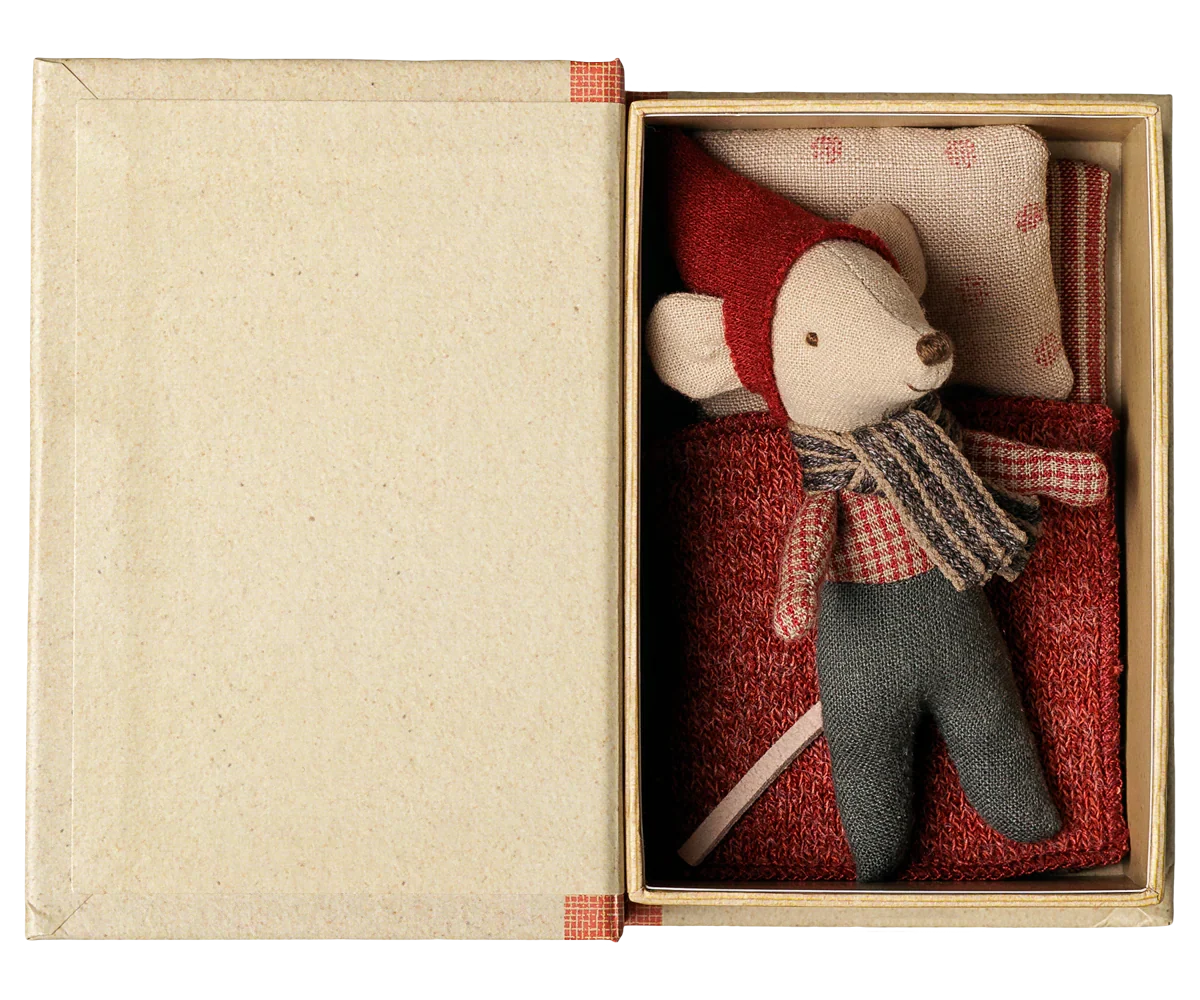 PRE-ORDER: Maileg Christmas Mouse, Baby in Book (Estimated Arrival Early September)