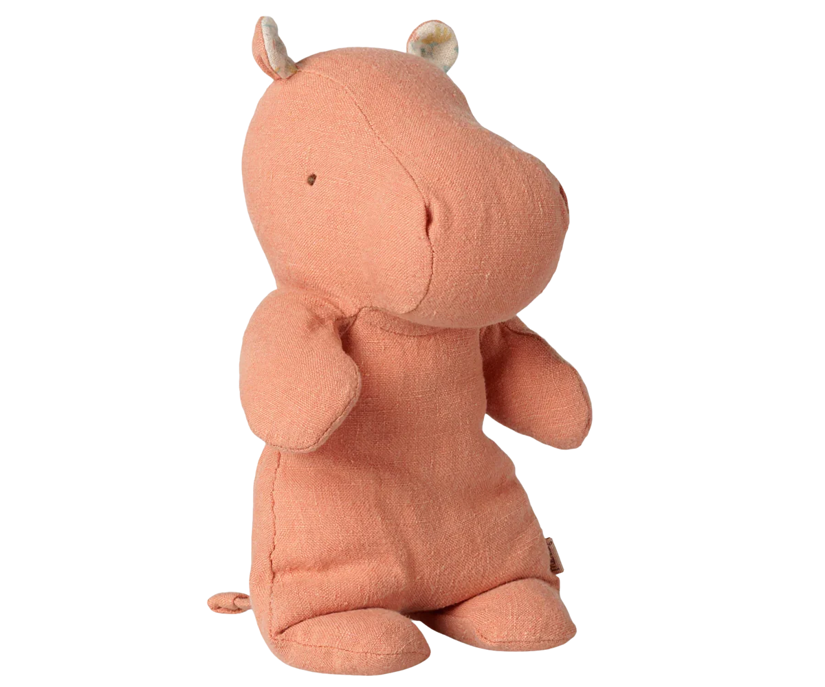 PRE-ORDER: Maileg Safari Friends, Hippo, Small - Dusty Coral (Estimated Arrival Early November)