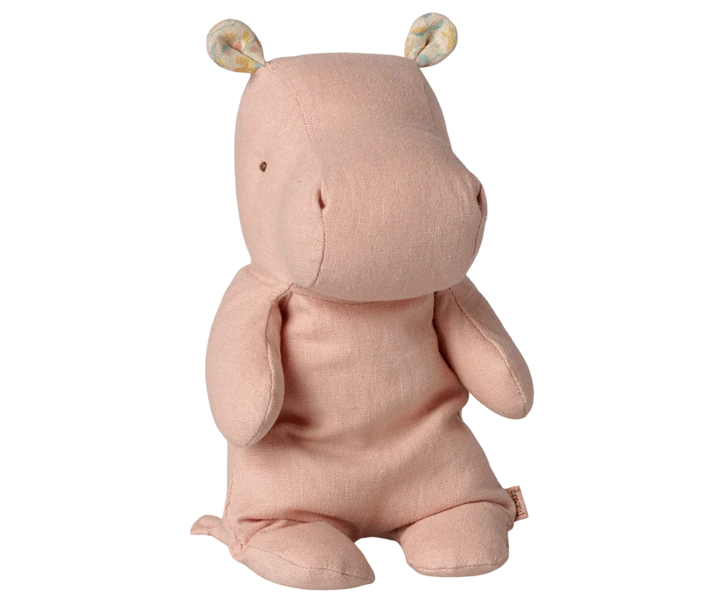PRE-ORDER: Maileg Safari Friends, Hippo, Small - Soft Rose (Estimated Arrival Early November)