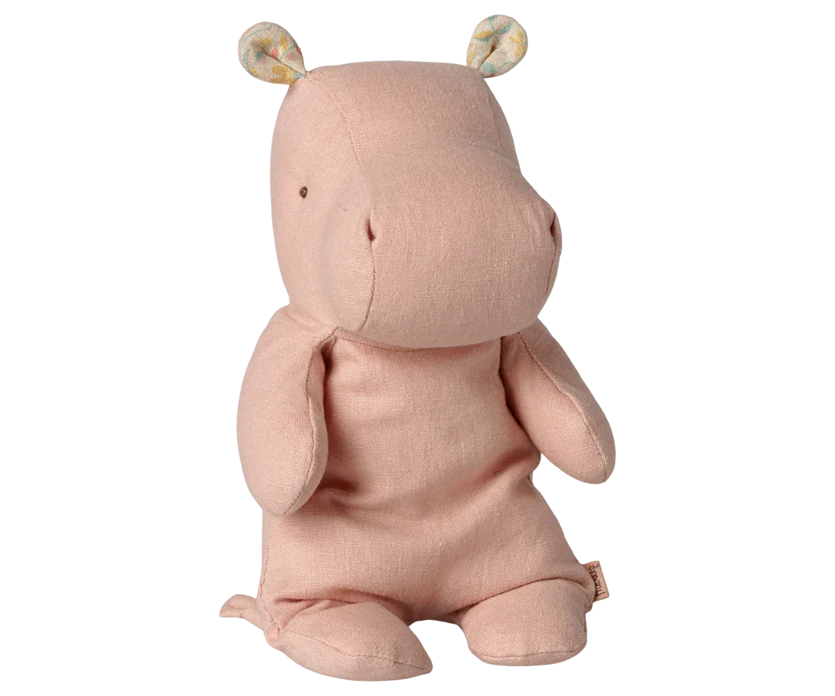 PRE-ORDER: Maileg Safari Friends, Hippo, Small - Soft Rose (Estimated Arrival Early November)