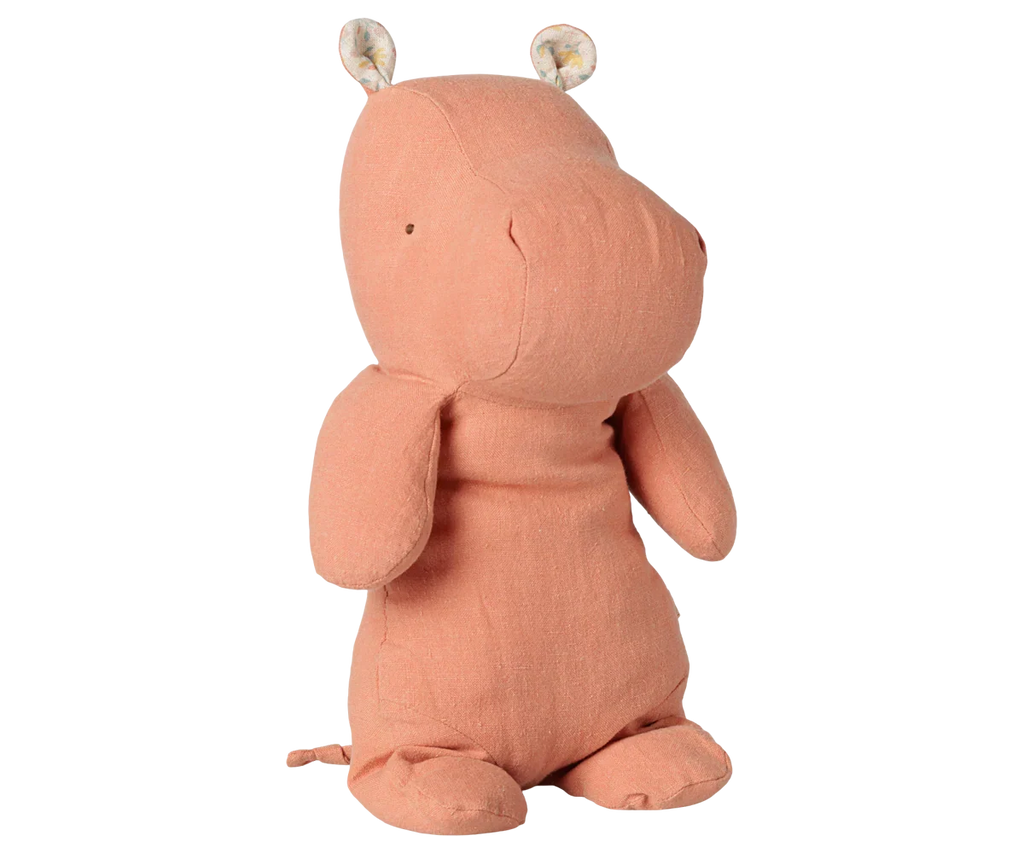 PRE-ORDER: Maileg Safari Friends, Hippo, Medium - Dusty Coral (Estimated Arrival Early November)