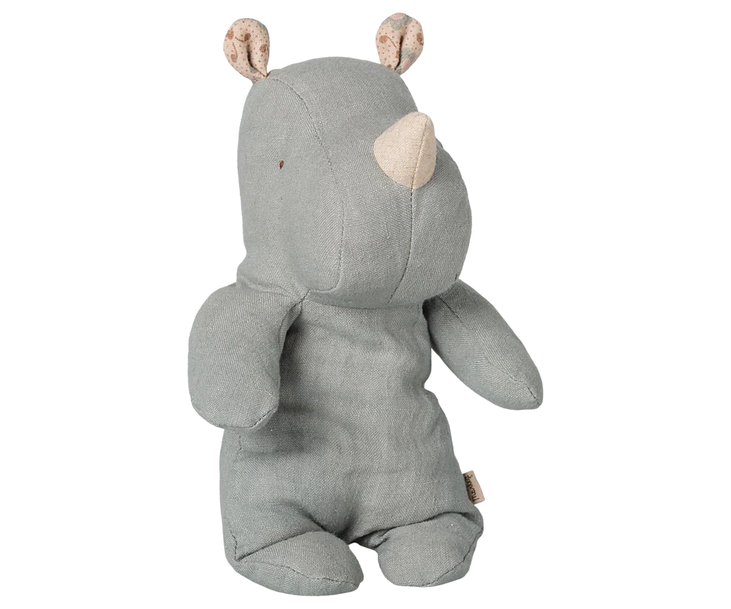 PRE-ORDER: Maileg Safari Friends, Rhino, Small - Vintage Blue (Estimated Arrival Mid November)