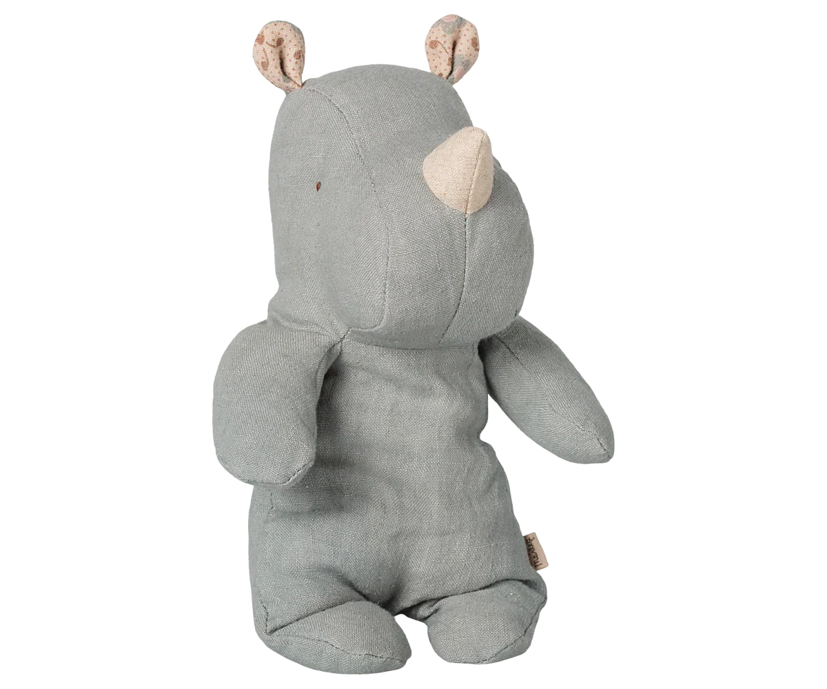 PRE-ORDER: Maileg Safari Friends, Rhino, Small - Vintage Blue (Estimated Arrival Mid November)